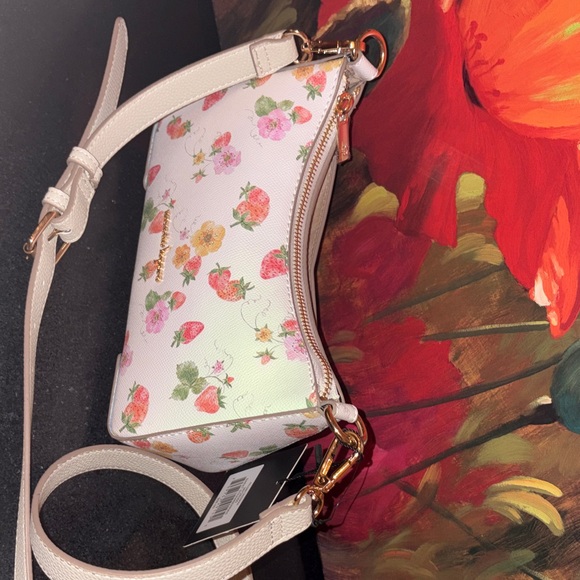NWT Nanette Lepore Floral Shoulder Bag - Cream and Pink adorable 🥰 - Picture 9 of 15